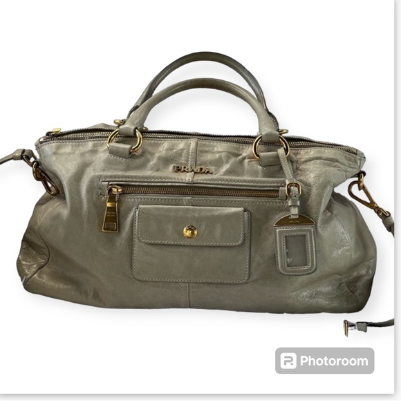 Authentic Prada Vitello Shine Baulleto Bag- Used Condition As Is - with COA - Picture 3 of 17